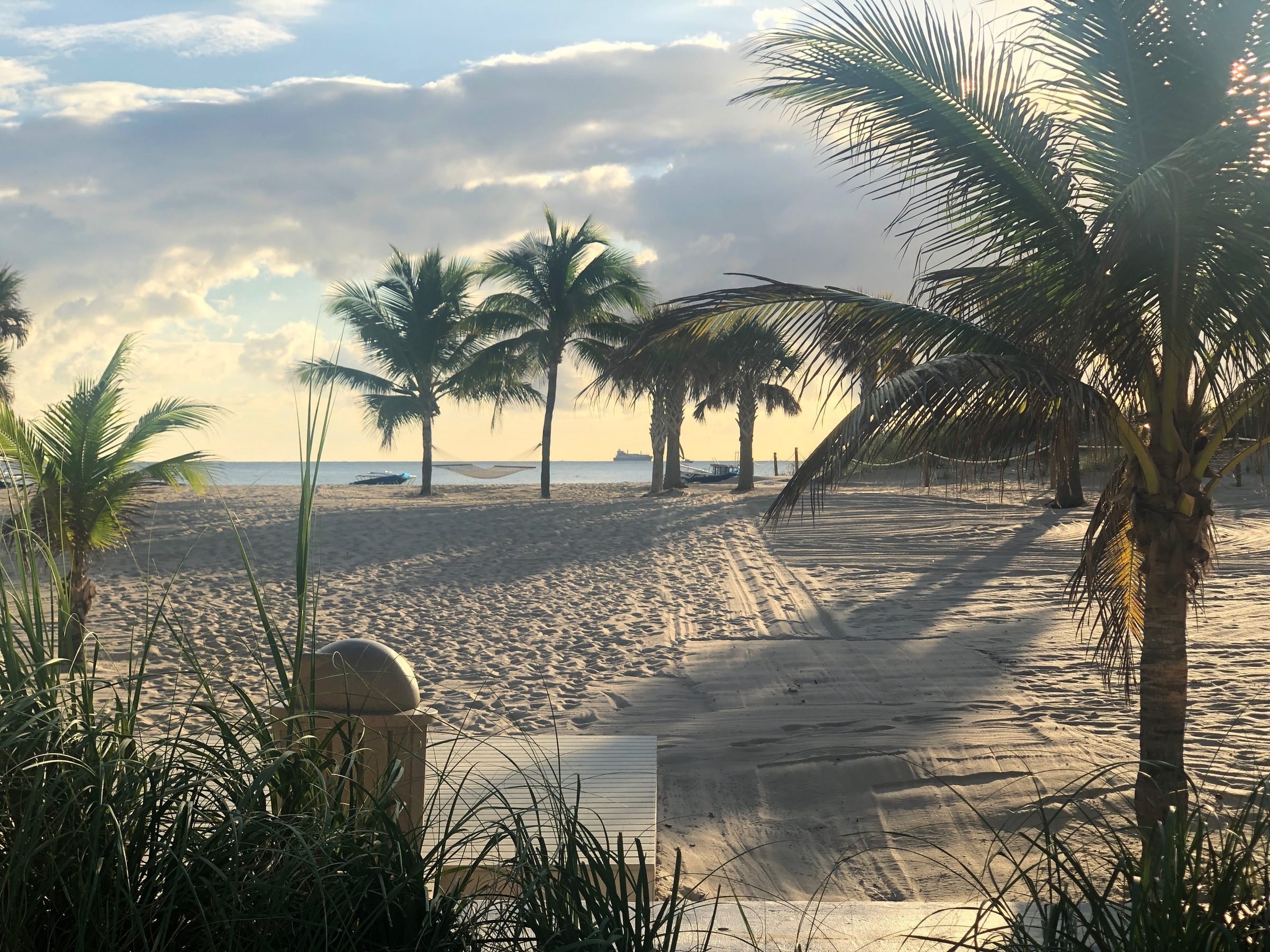 Sunrise over the private beach at The Oceanage, Harbor Beach, Fort Lauderdale
