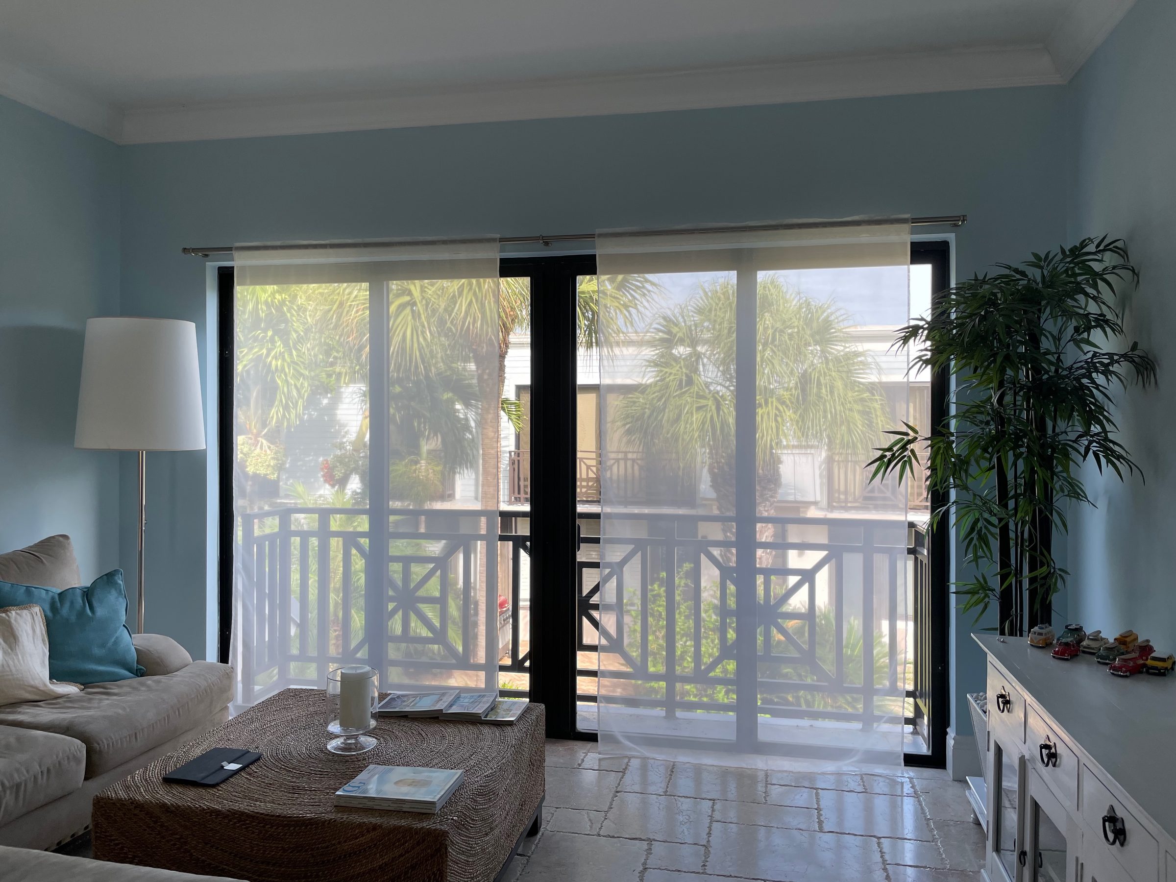 Natural light in the living area of Residence 256 at The Oceanage, Fort Lauderdale